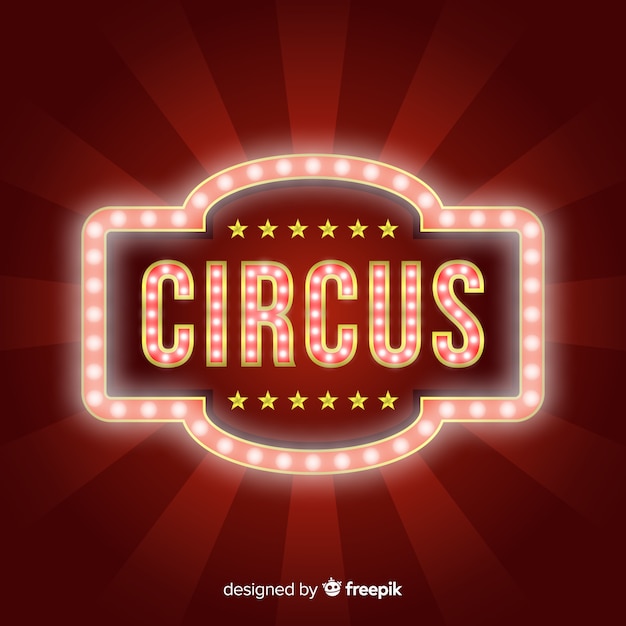 Vintage circus light sign | Free Vector