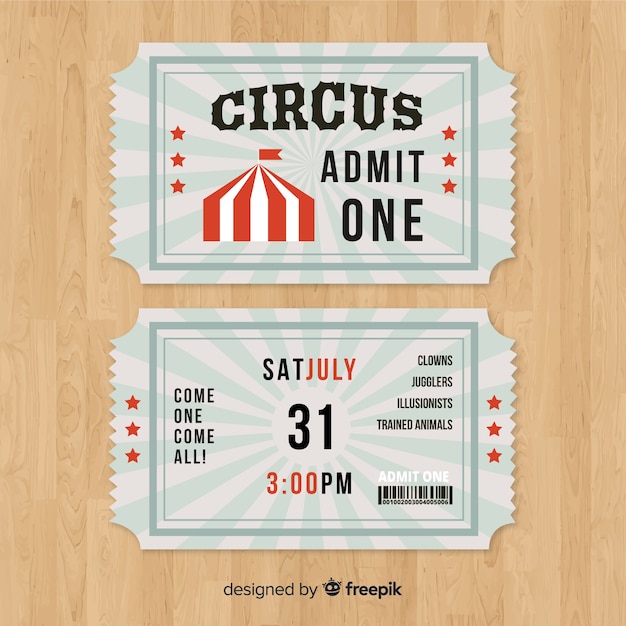 Free Vector | Vintage circus ticket