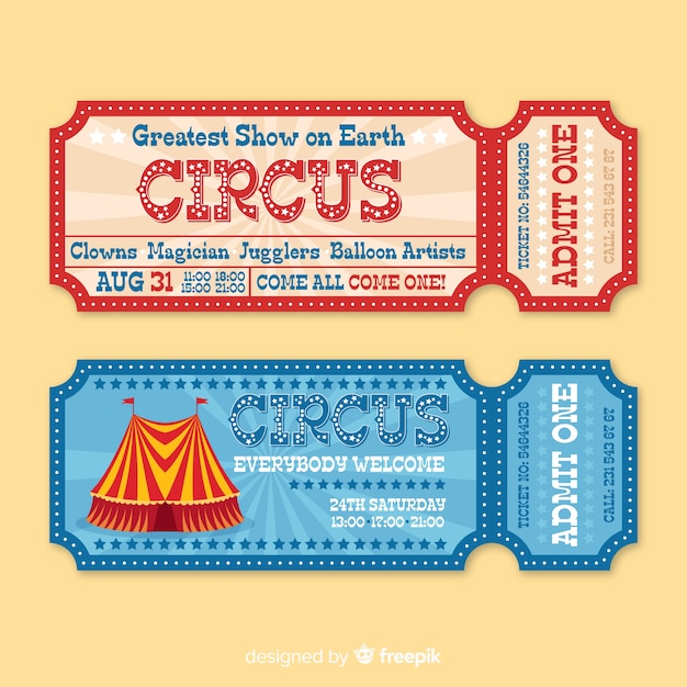 Free Vector | Vintage circus ticket