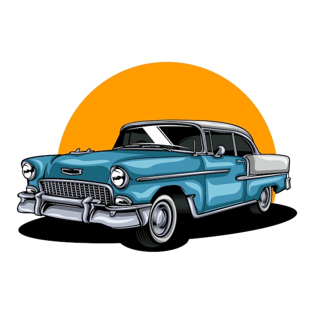 Premium Vector Vintage Classic Car Illustration 3754