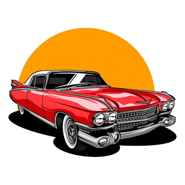 Download Premium Vector | Vintage classic car illustration