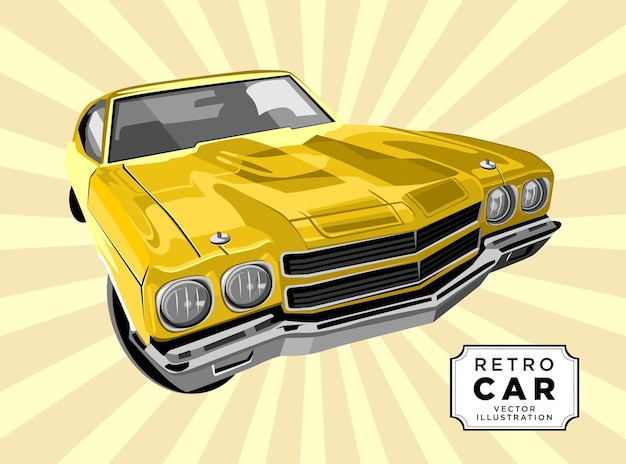 Premium Vector Vintage Classic Car Illustration 6447