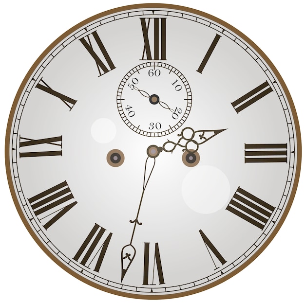 Premium Vector | Vintage clock face.