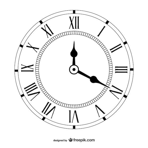 Premium Vector | Vintage clock