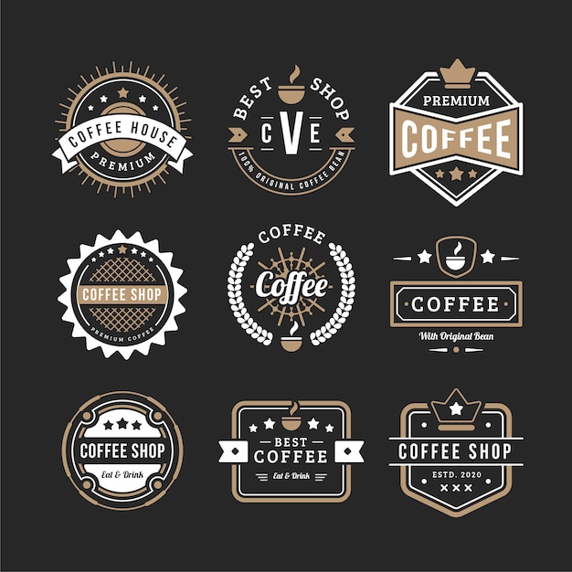 Download Free Vintage Coffee Logo Set Free Vector Use our free logo maker to create a logo and build your brand. Put your logo on business cards, promotional products, or your website for brand visibility.