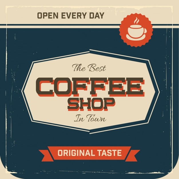 Download Free Vintage Coffee Shop Sign Free Vector Use our free logo maker to create a logo and build your brand. Put your logo on business cards, promotional products, or your website for brand visibility.