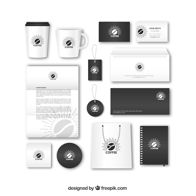 Download Free Vintage Coffee Shop Stationery With Accessories Free Vector Use our free logo maker to create a logo and build your brand. Put your logo on business cards, promotional products, or your website for brand visibility.