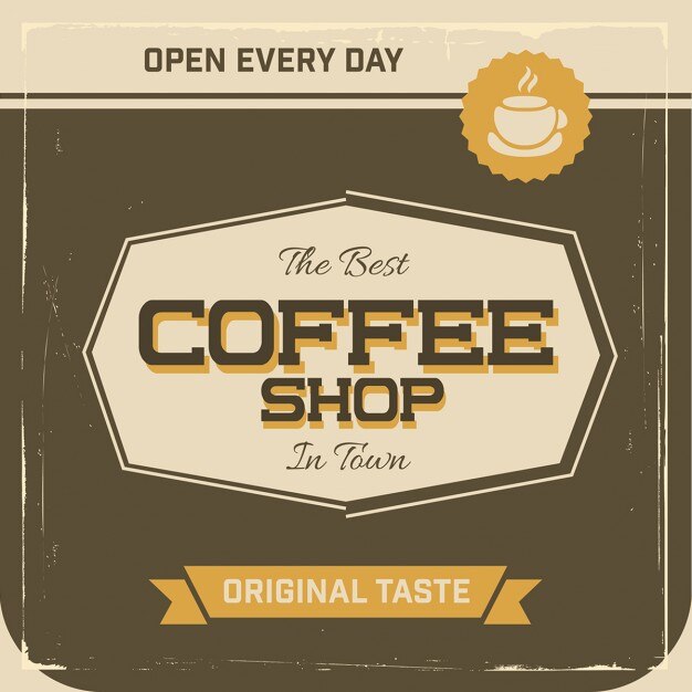 Download Free Vector | Vintage coffee sign