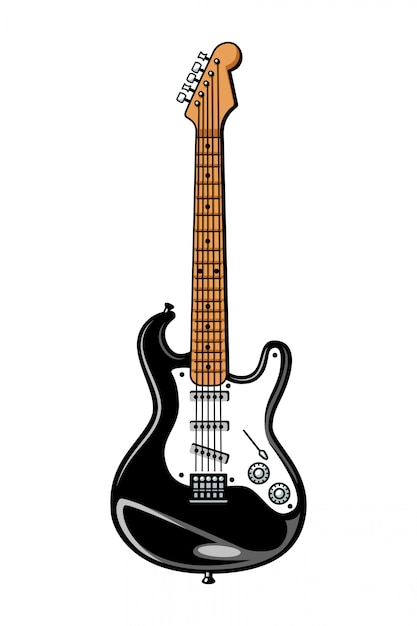 premium-vector-vintage-colorful-electric-guitar-template