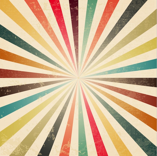 Premium Vector | Vintage colorful rising sun or sun ray, sun burst ...