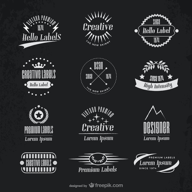 Vintage Creative Labels Vector Free Download