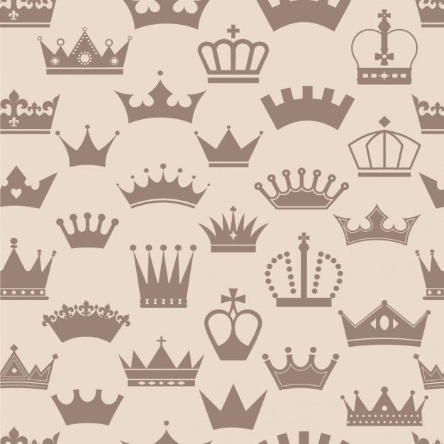 Free Vector Vintage Crowns Pattern