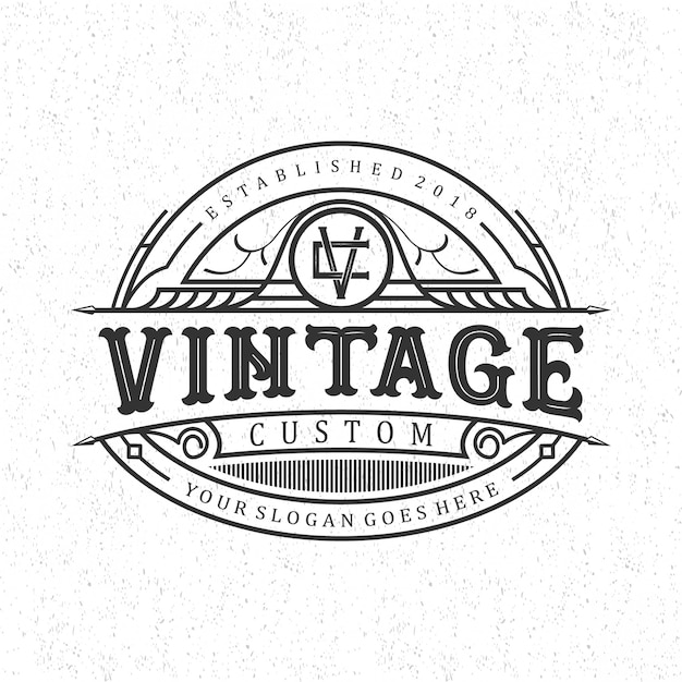 Premium Vector | Vintage custom logo design