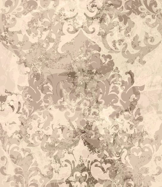 Vintage damask ornament background Premium Vector
