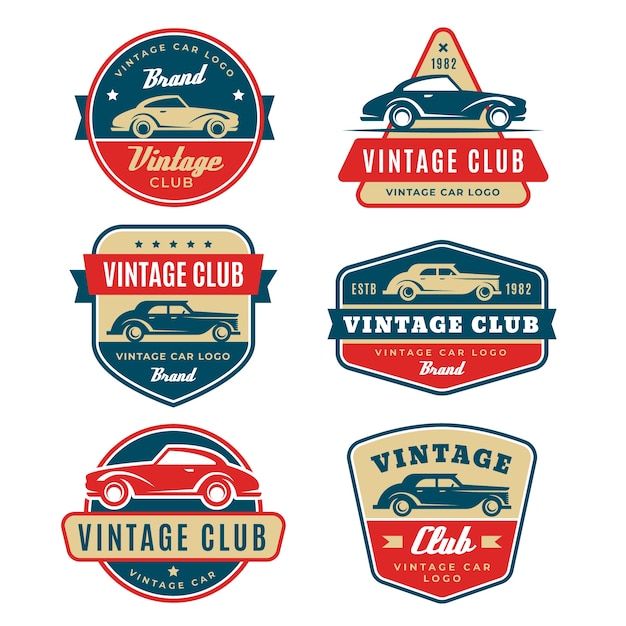 Download Free Vintage Design Car Logo Collection Free Vector Use our free logo maker to create a logo and build your brand. Put your logo on business cards, promotional products, or your website for brand visibility.