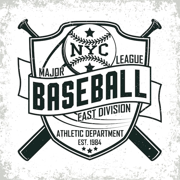 Premium Vector Vintage Design Grange Print Stamp Baseball Typography Emblem Sports Logo Creative Design