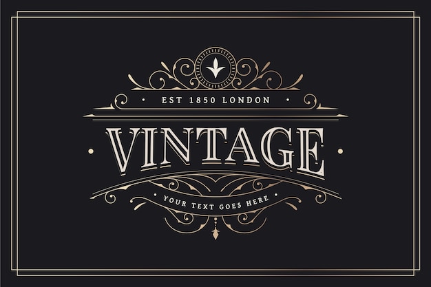 Free Vector Vintage design with ornamental decorations
