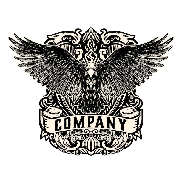Download Vintage eagle logo vector | Premium Vector
