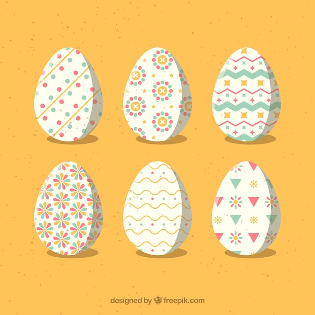 Download Vintage easter day eggs collection | Free Vector