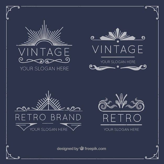 Download Free Download Free Vintage Elegant Logo Collection Vector Freepik Use our free logo maker to create a logo and build your brand. Put your logo on business cards, promotional products, or your website for brand visibility.