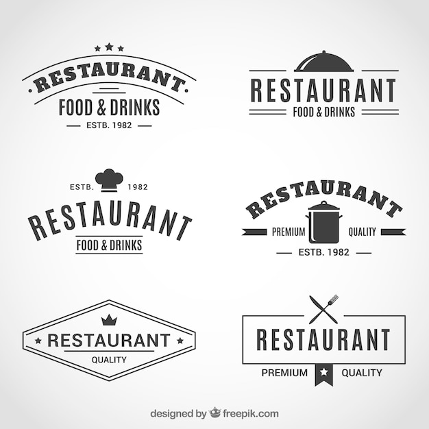 Download Free Download This Free Vector Vintage And Elegant Restaurant Logos Use our free logo maker to create a logo and build your brand. Put your logo on business cards, promotional products, or your website for brand visibility.
