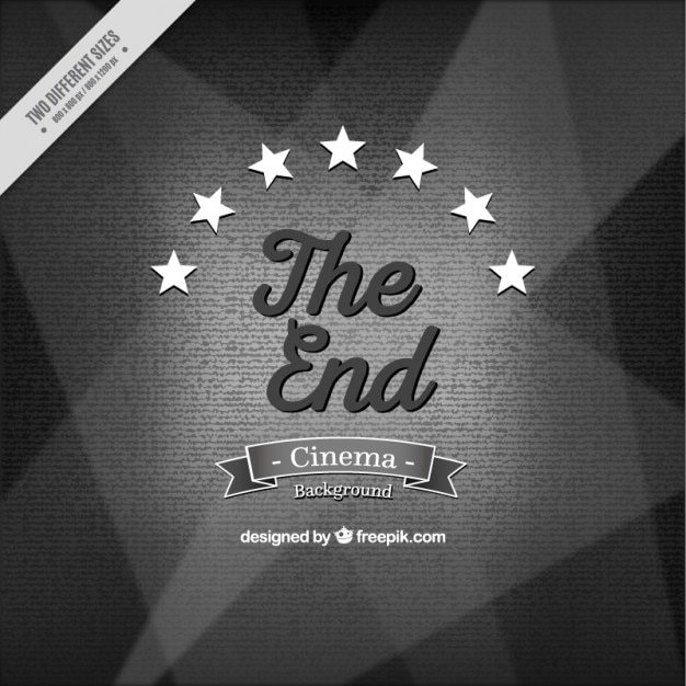 Free Vector Vintage The End Movie Background