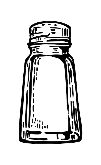 Premium Vector | Vintage engraving salt shaker illustration