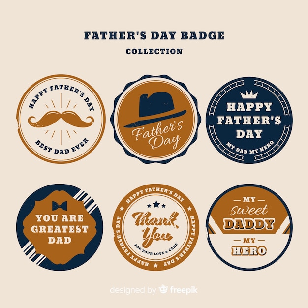 Download Free Vintage Father S Day Badge Collection Free Vector Use our free logo maker to create a logo and build your brand. Put your logo on business cards, promotional products, or your website for brand visibility.