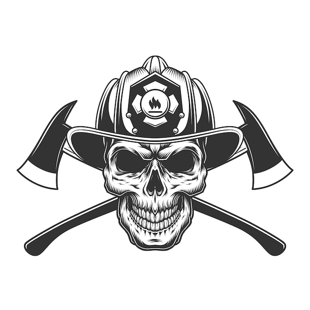 Download Free Vintage Fireman Skull In Firefighter Helmet Free Vector Use our free logo maker to create a logo and build your brand. Put your logo on business cards, promotional products, or your website for brand visibility.