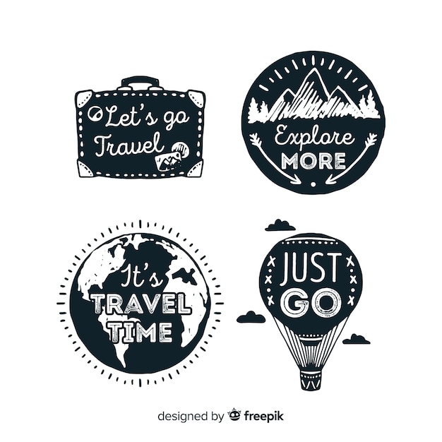Download Free Download This Free Vector Vintage Flat Travel Logo Set Use our free logo maker to create a logo and build your brand. Put your logo on business cards, promotional products, or your website for brand visibility.
