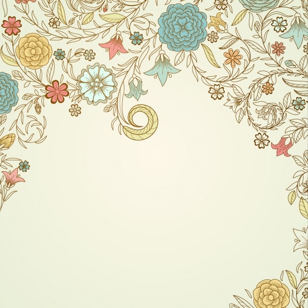 Download Free Vector | Vintage floral background