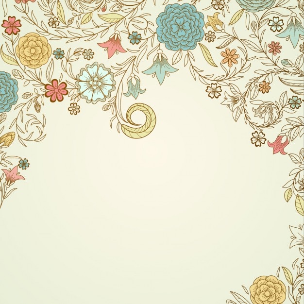 Free Vector Vintage Floral Background 8937