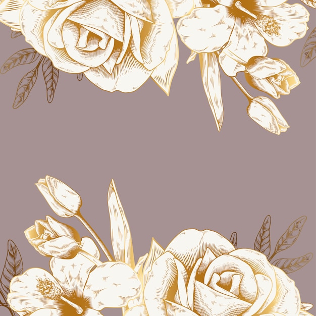 Download Free Vector | Vintage floral background