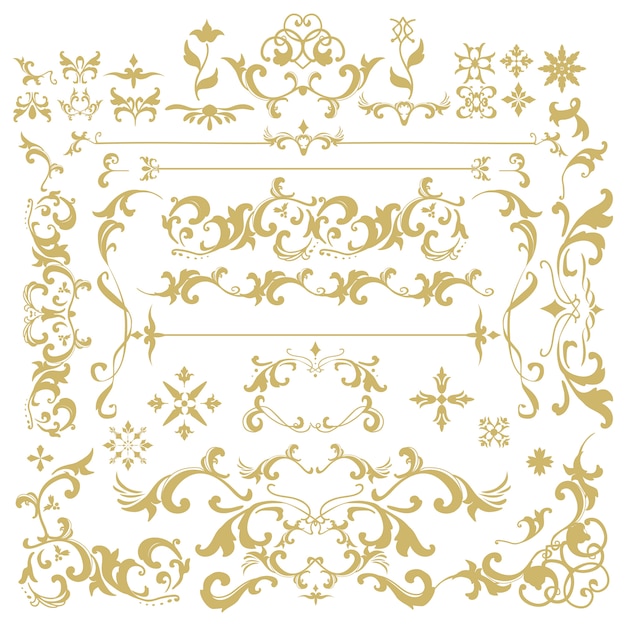 Vintage flourish ornament frame vector Free Vector