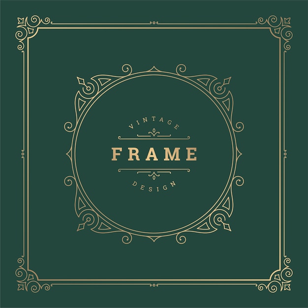 Premium Vector | Vintage flourishes ornament swirls lines frame ...