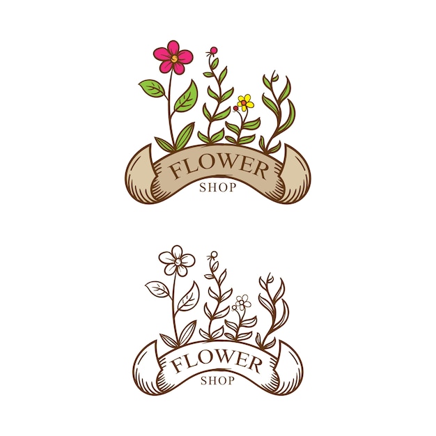 Vintage Flower Shop Logo 5586 108 