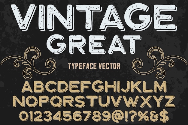 Download Premium Vector | Vintage font graphic style great