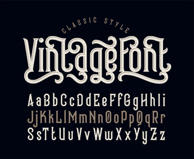 Download Vintage font set | Premium Vector