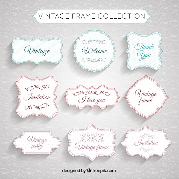 Free Vector | Vintage frame collection