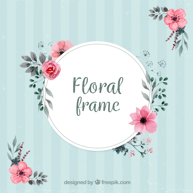 Download Free Vector | Vintage frame with floral decoration