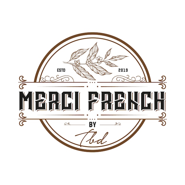 Download Free Vintage French Coffee Hand Drawn Logo Template Premium Vector Use our free logo maker to create a logo and build your brand. Put your logo on business cards, promotional products, or your website for brand visibility.