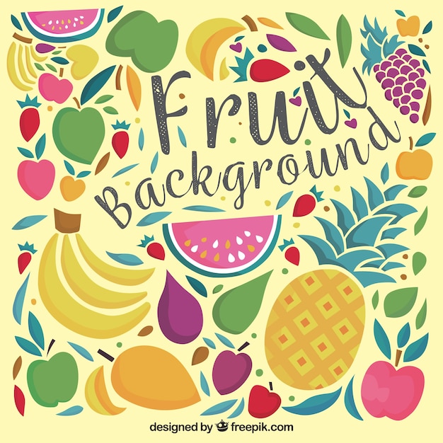 Vintage fruit decorative background