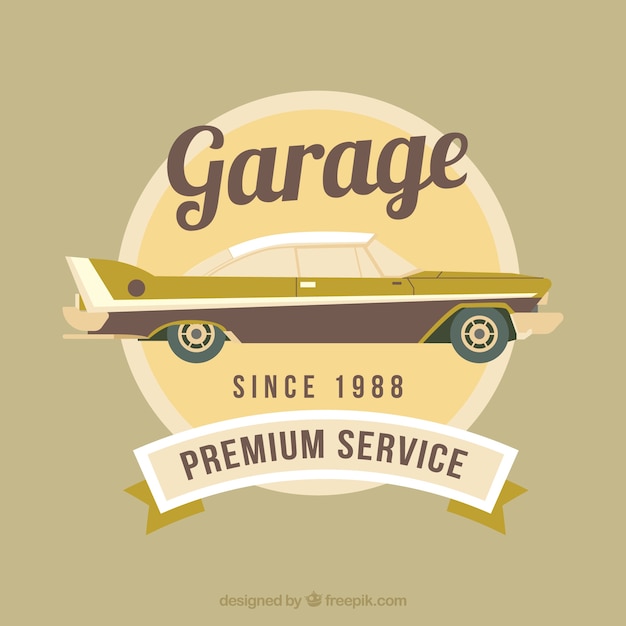 Vintage Garage Retro Poster Vector Free Download