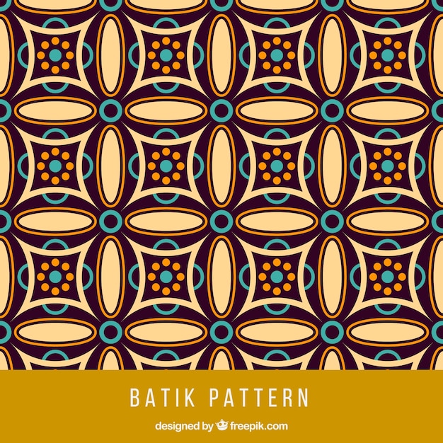 Vintage Geometric Batik Pattern Vector Free Download