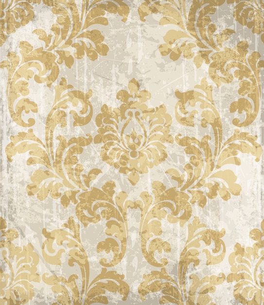 Premium Vector | Vintage golden baroque ornamented background