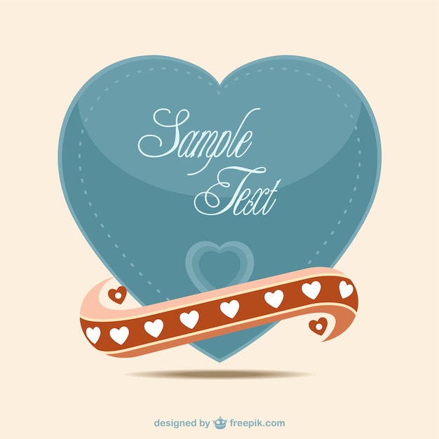 Download Free Vector | Vintage heart design