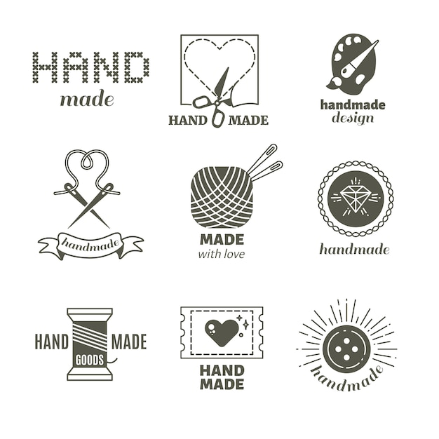 Download Free Vintage Hipster Handmade Premium Vector Use our free logo maker to create a logo and build your brand. Put your logo on business cards, promotional products, or your website for brand visibility.