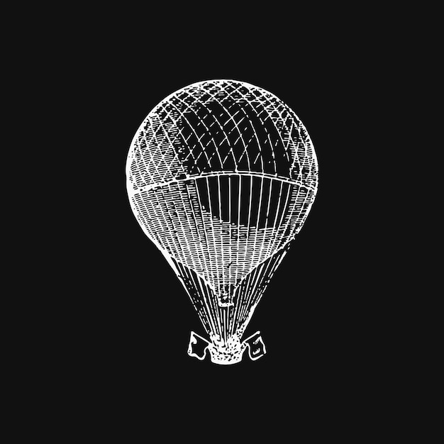 Free Vector Vintage Hot Air Balloon Illustration