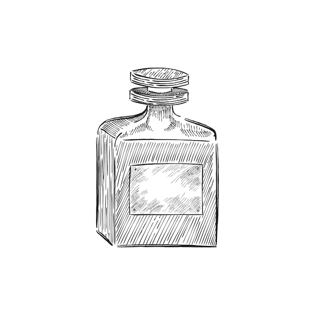 Parfumeボトルのヴィンテージイラスト 無料のベクター