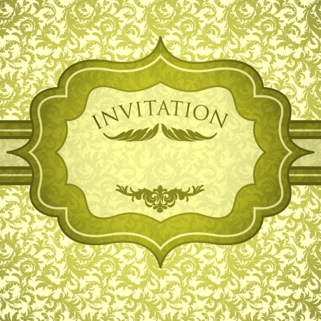 Free Vector | Vintage invitation design